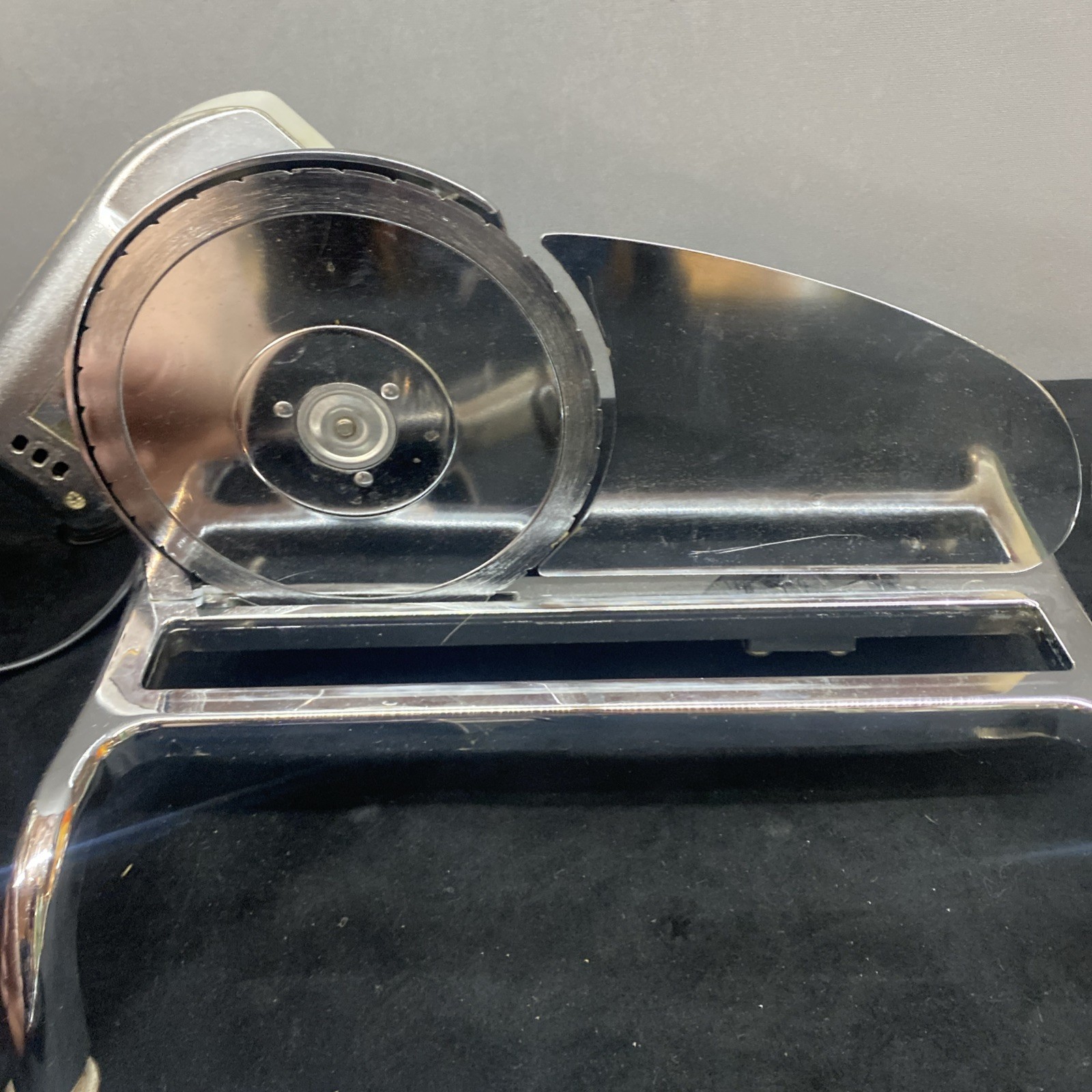 Rival Electric Food Slicer Chrome Metal Model 1101 Working Read Details Clean!