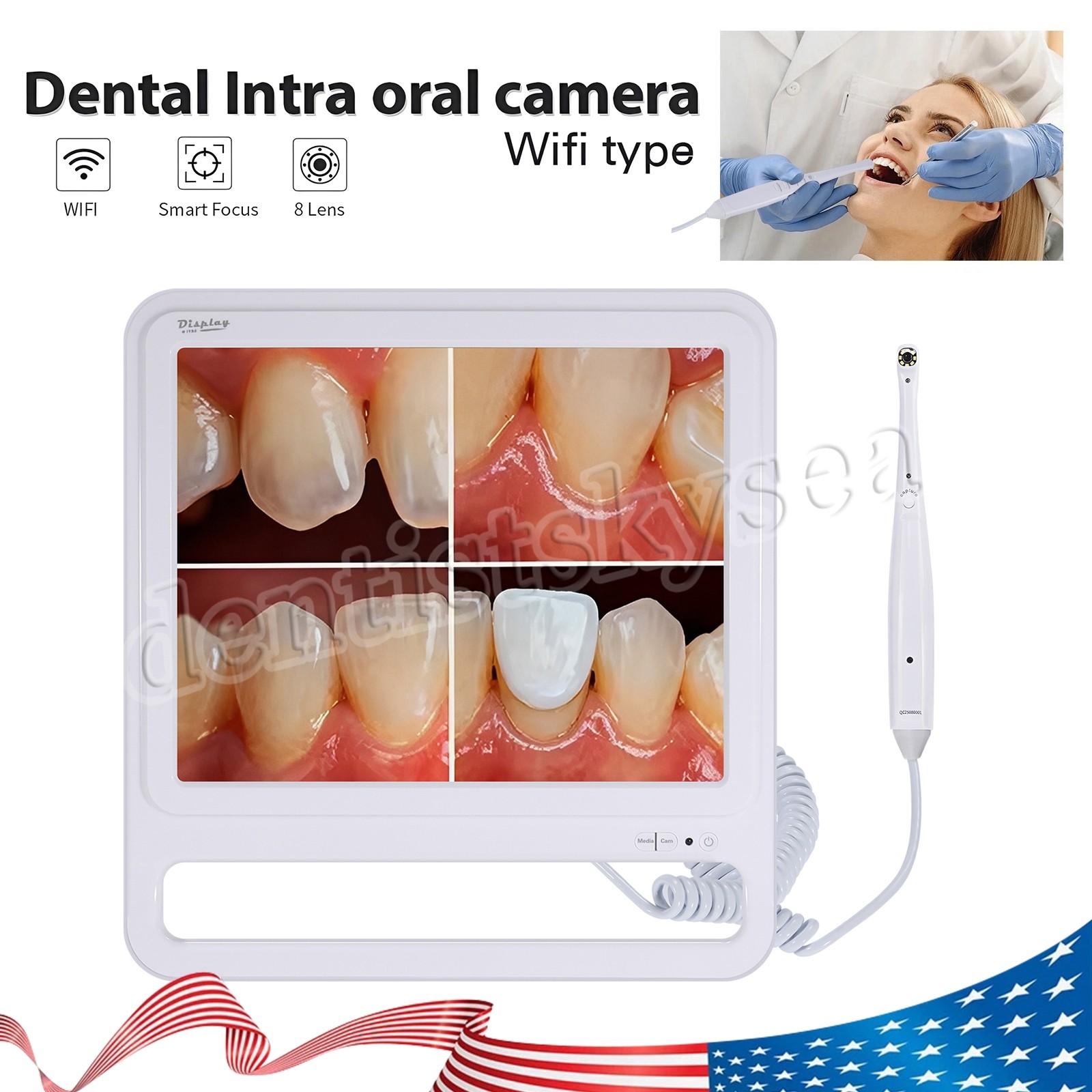 17 Inch Dental Intra Oral Intraoral Camera WIFI High Definition Digital Monitor