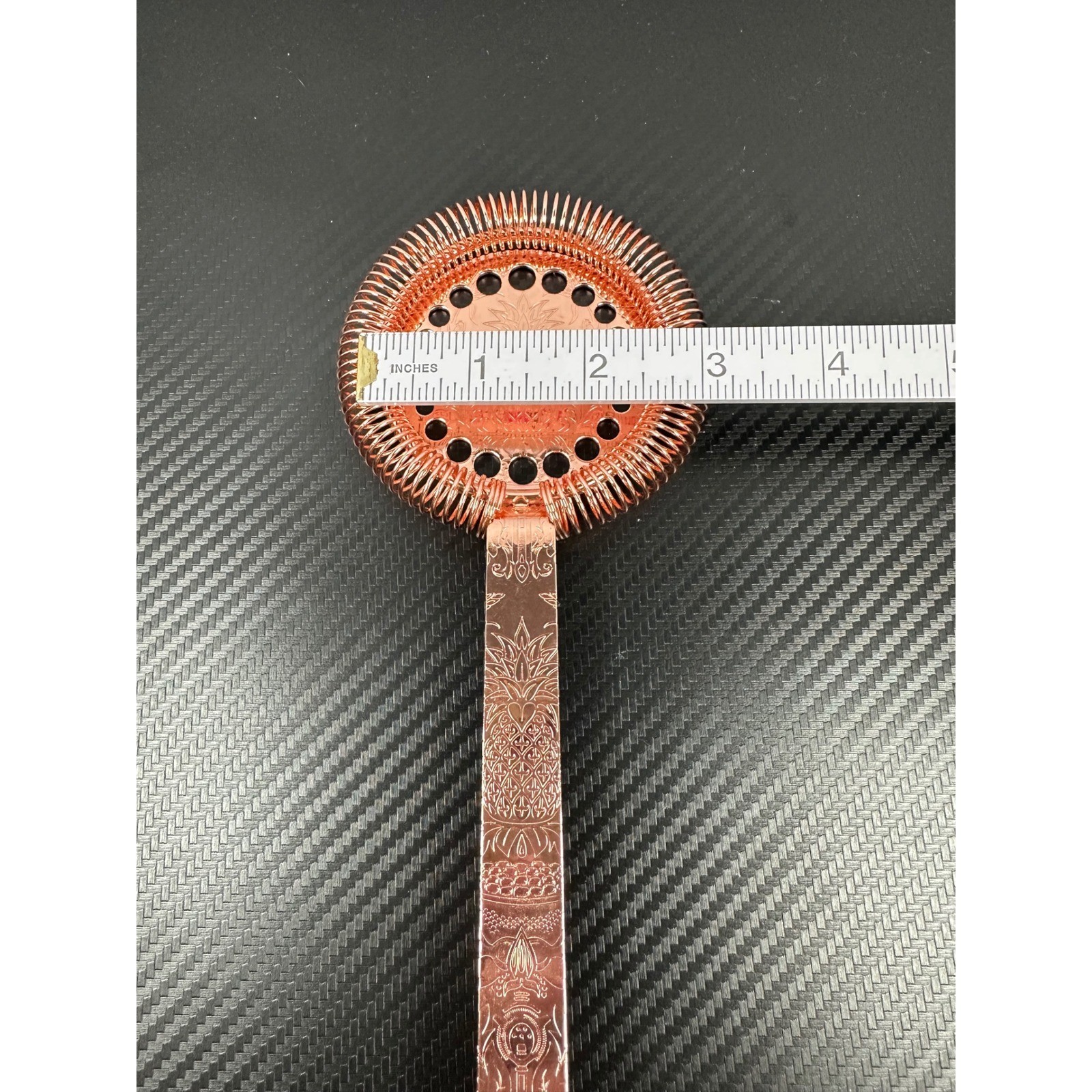 Copper Bar Strainer Cocktail Julep Hawthorne Style Barware Pineapple Design