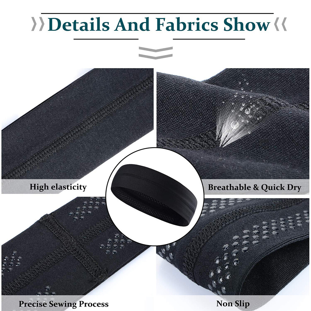 Sweatbands Sports Headband for Men Moisture Wicking Hairband Athletic Headbands