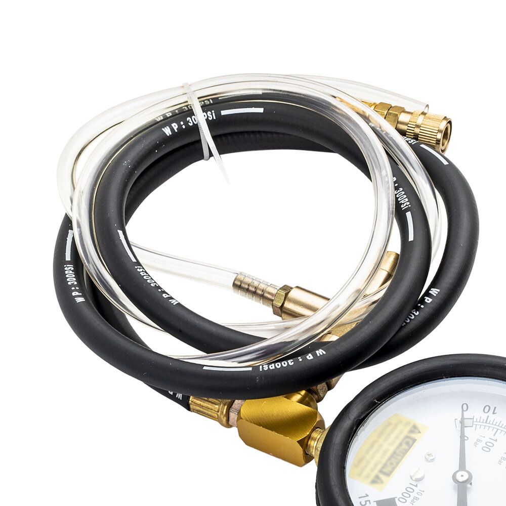 Fuel Injection Pressure Tester Gauge Test Adapter Kit 0-140 PSI