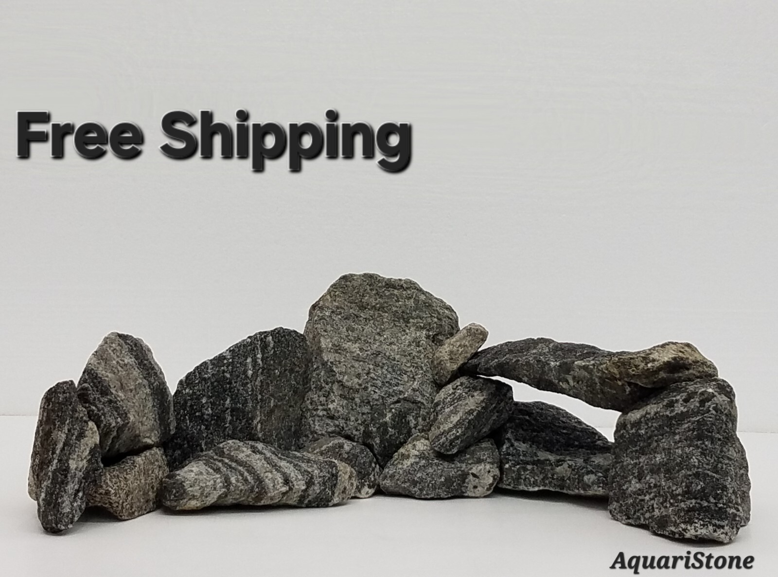 Rocks for Aquarium Stone Decorations 10lb Striped Granite Fish Tank Ornaments