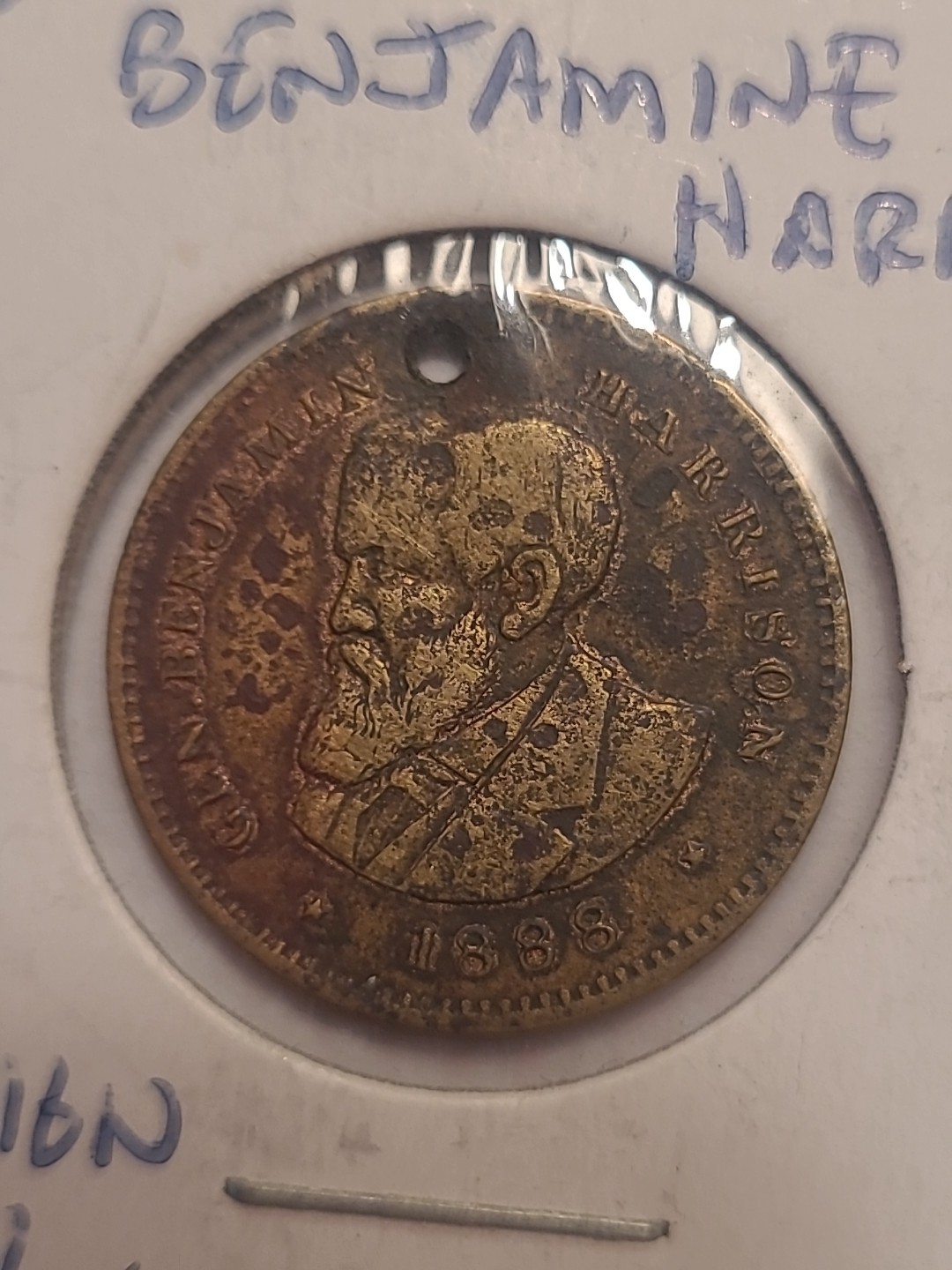 Benjamin Harrison-Republican Candidate for President 1888 Medal RARE LOOK