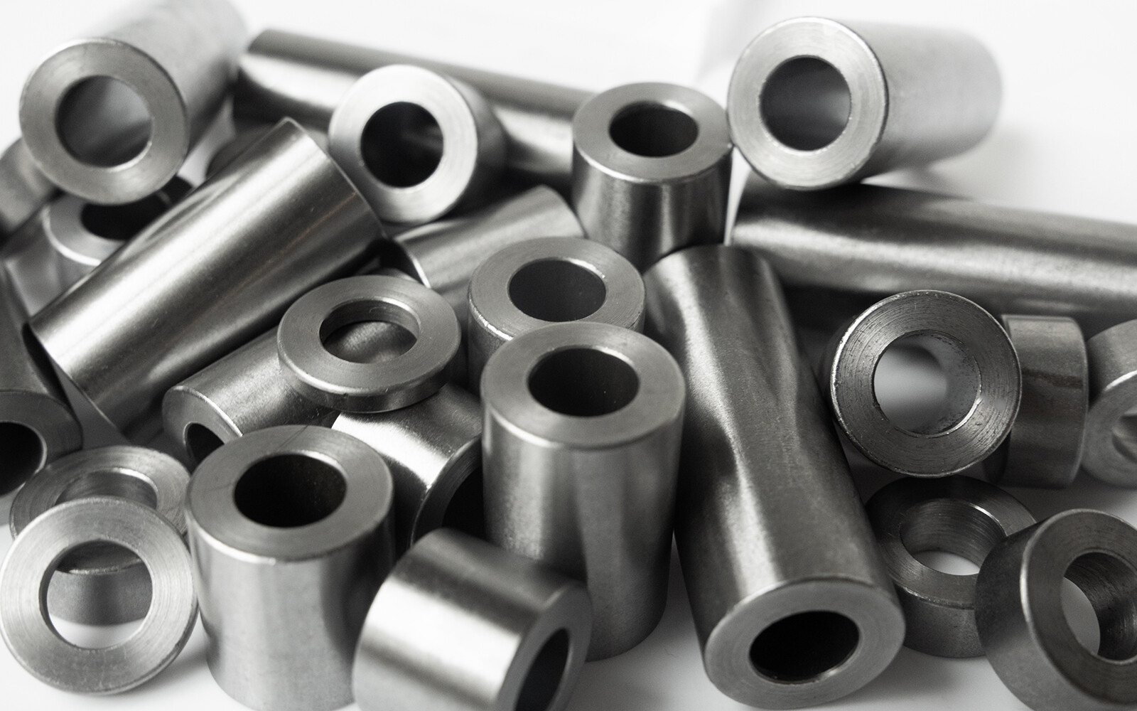 New Mild Steel Spacer Bushing 1/2" OD x 3/8" ID--Fits M8 or 3/8" Bolts