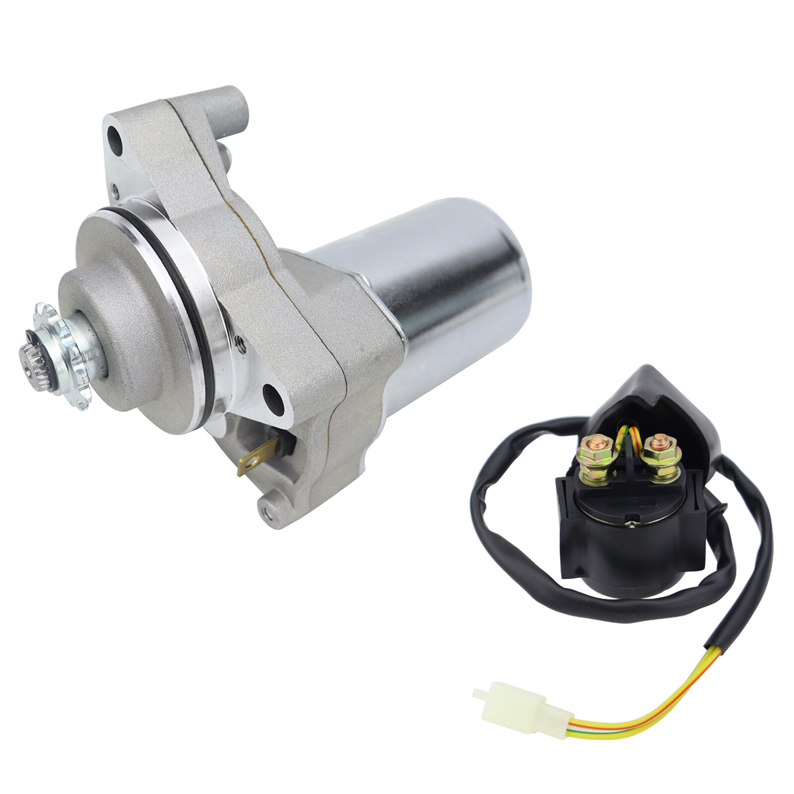 3 bolt Starter Motor for 125cc ATV Quad Bike 4 Wheeler ATV with Relay