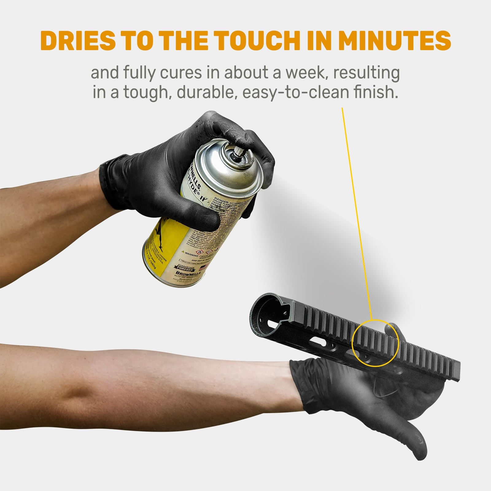 Brownells Aluma-Hyde 2 Epoxy Based Firearms Finish Aerosol Can Matte Black