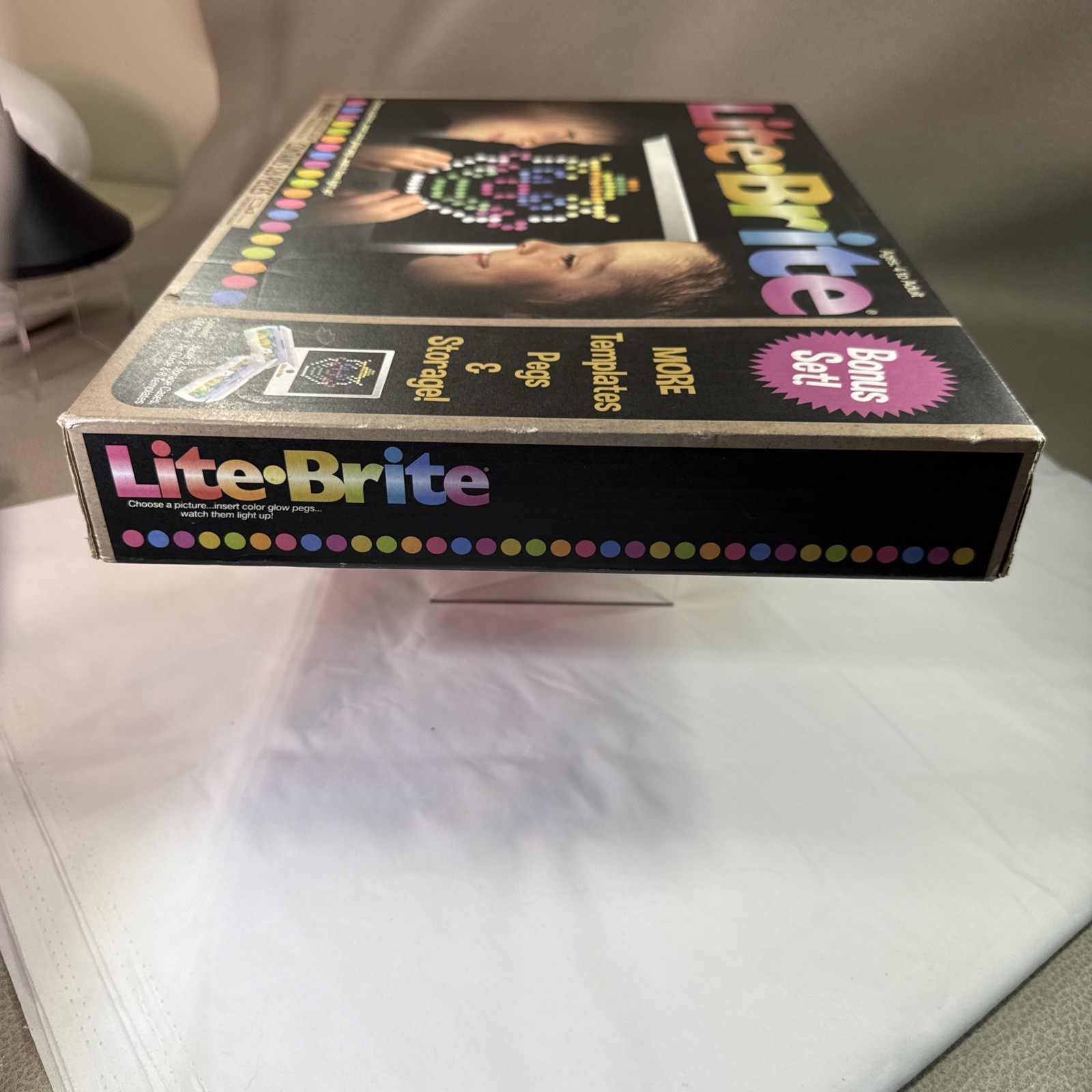Basic Fun LITE Brite Magic Screen Light Bright 326 Pieces Bonus Set Opened Box