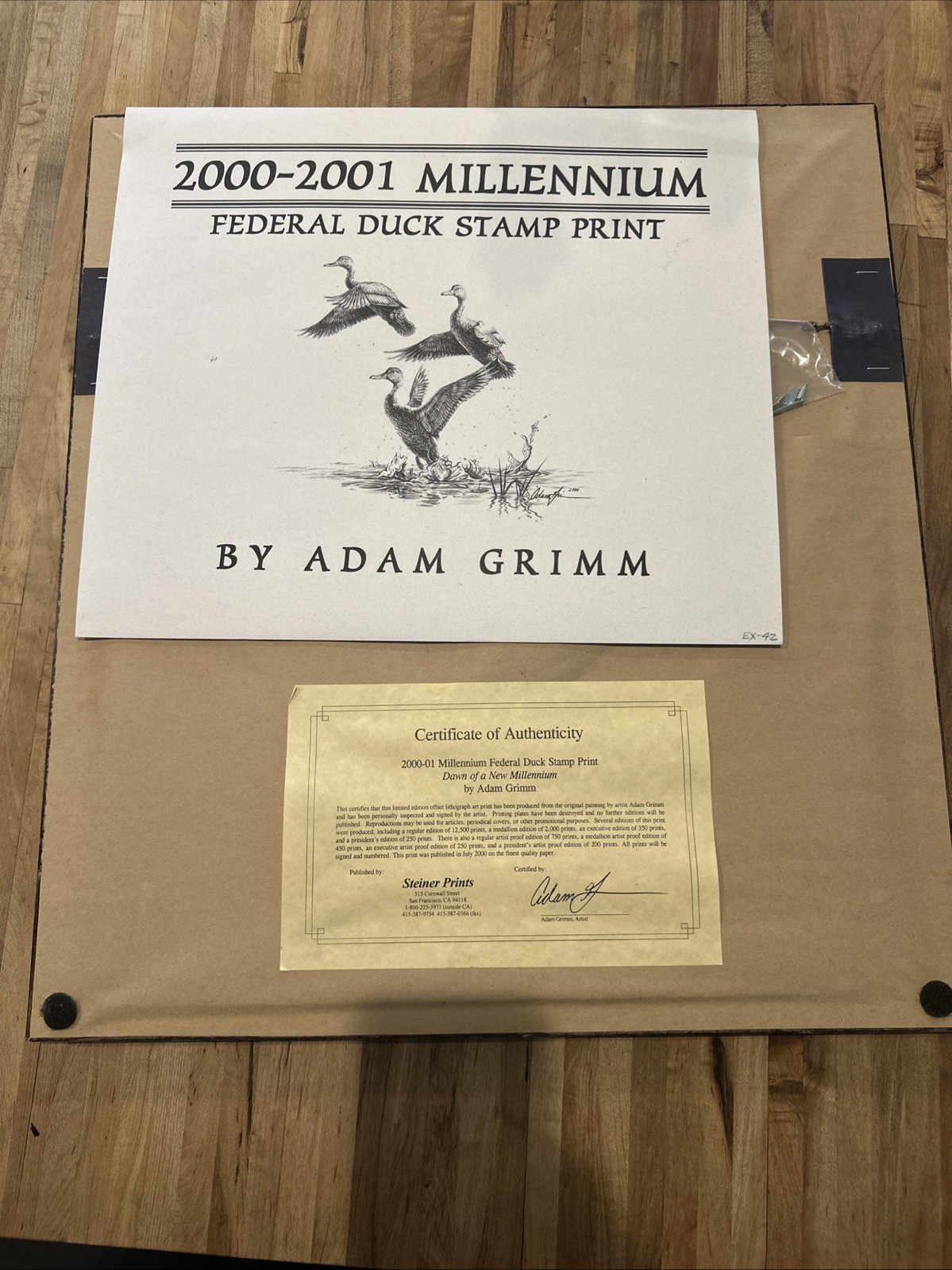 2000 - Federal Duck Stamp Print **ADAM GRIMM Exclusive Edition 42/350