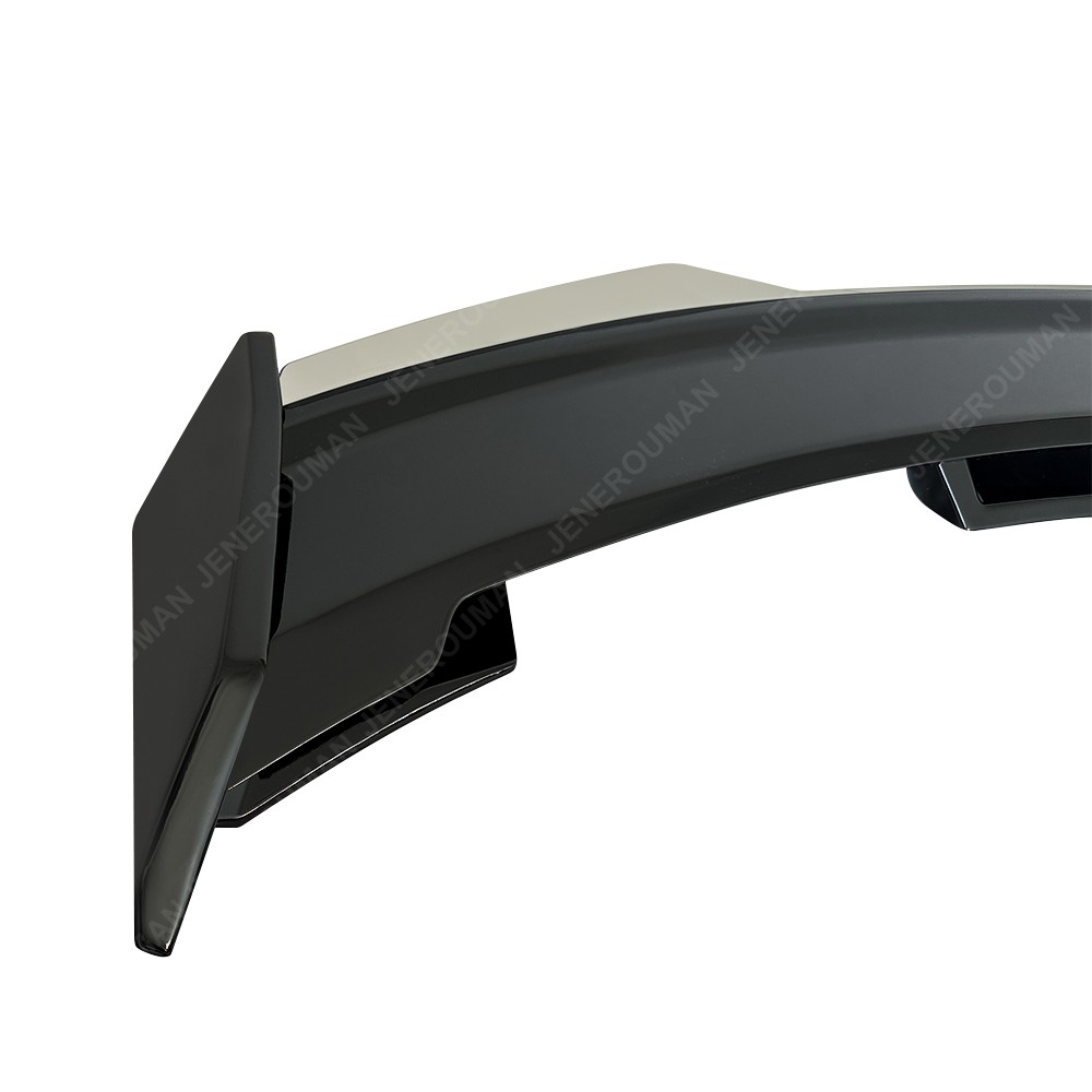 Glossy Black Rear Trunk Wickerbill Spoiler Wing Set For 2024 2025 Ford Mustang
