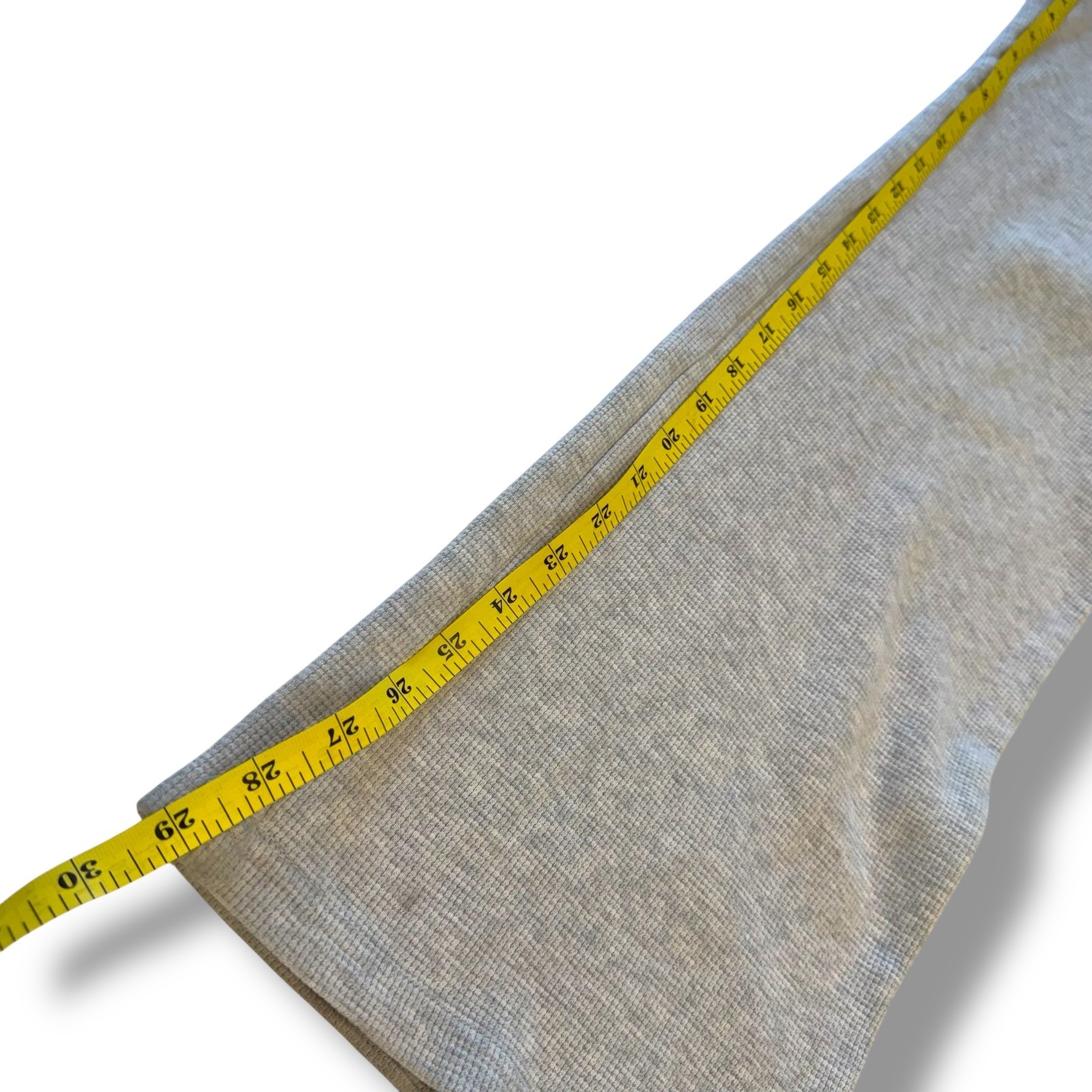 Brandy Melville Womens Light Grey Wide Leg Sweatpants Casual Waffle Knit, OS