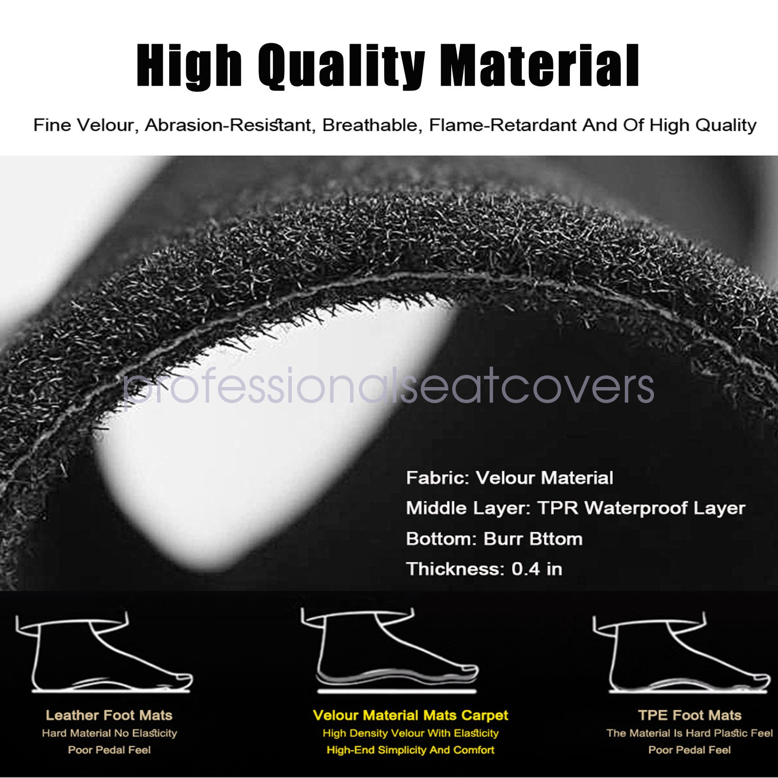 Floor Mats Fits 2016 2017 2018 2019 2020 2021 2022 2023 2024 Chevy Malibu Velour