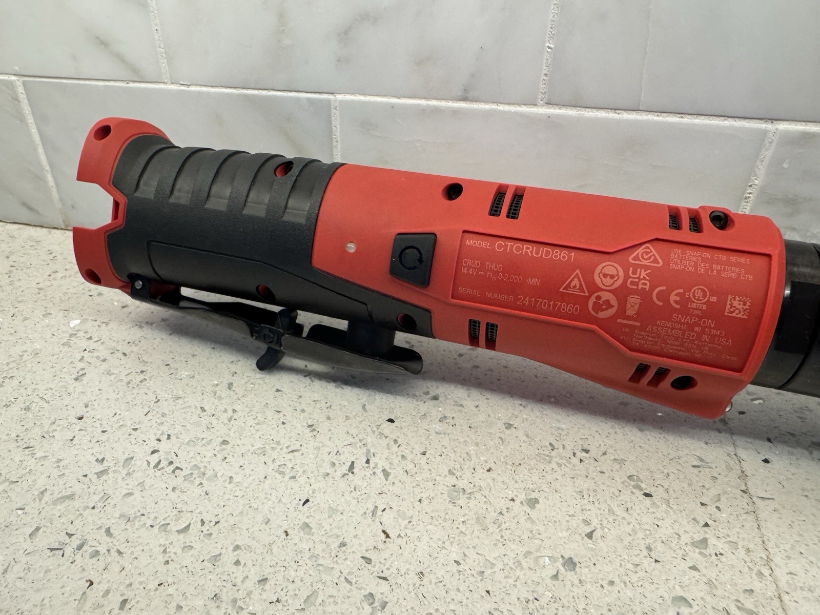 NEW Snap-on CTCRUD861DB 14.4V Lithium Ion Cordless Crud Thug Removal - Tool Only