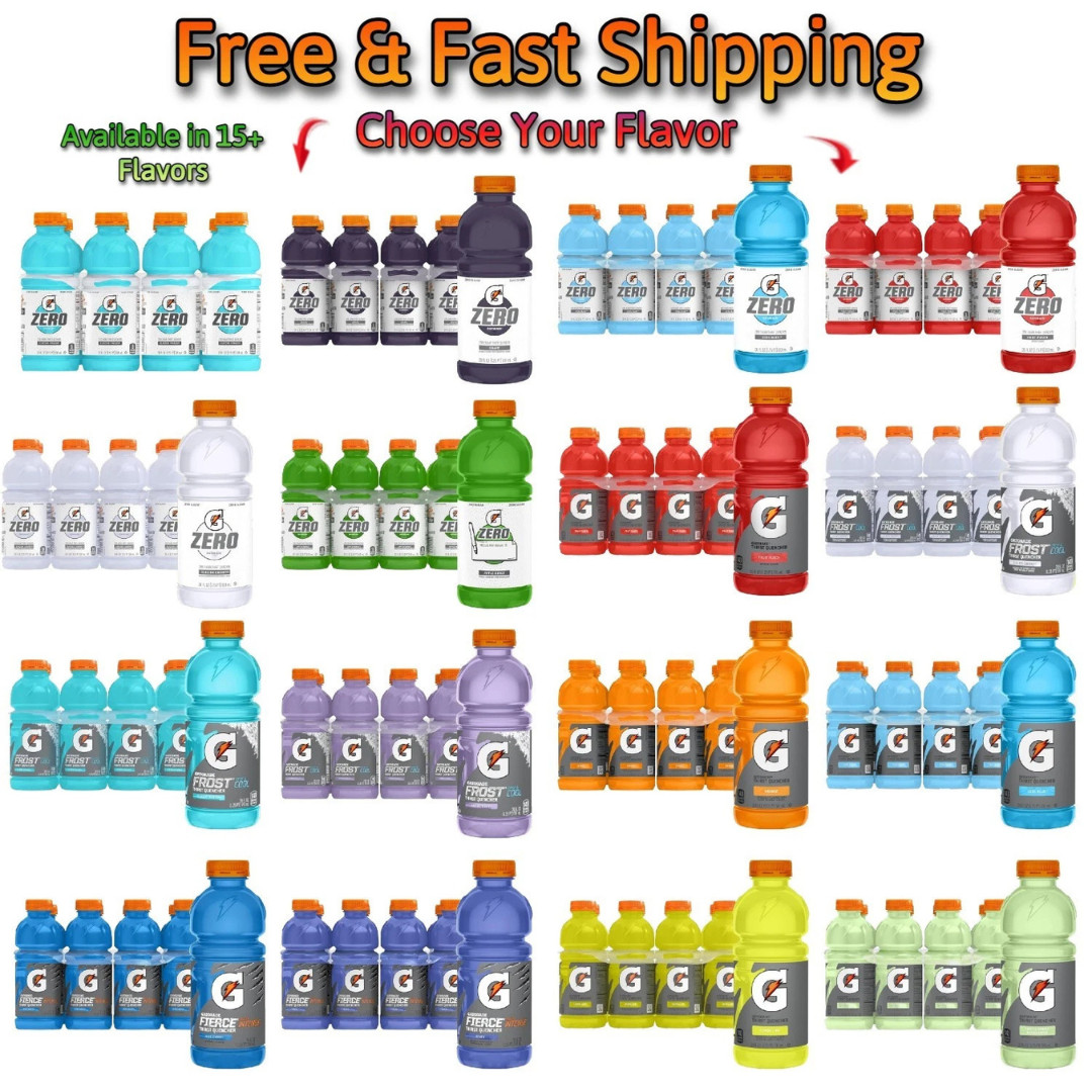 Gatorade Thirst Quencher Sports Drink 20oz Bottles, 8 Pack (Selet Flavor)