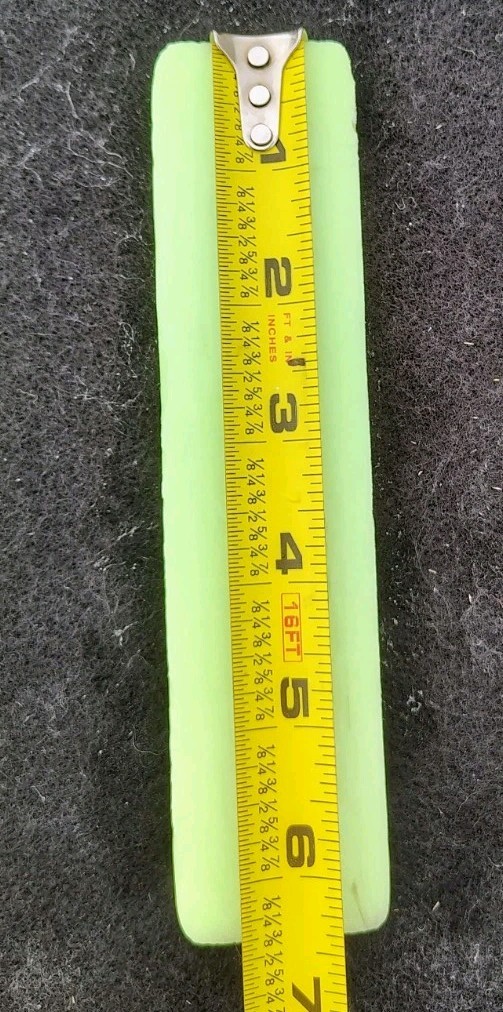 Rare Glass Green Glow In Dark Slab Cabochon Slab Rave Craft Flintknapping