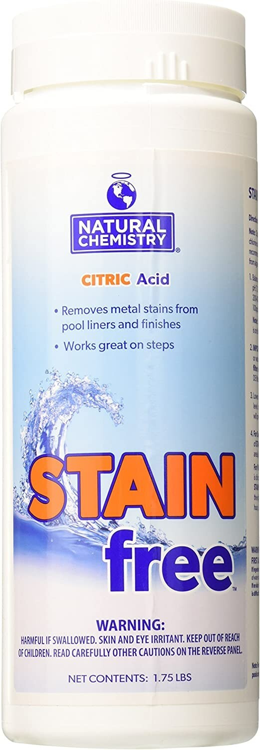 Natural Chemistry  Swimming Pool STAIN FREE Remover - 1.75 lb (Choose Quantity)