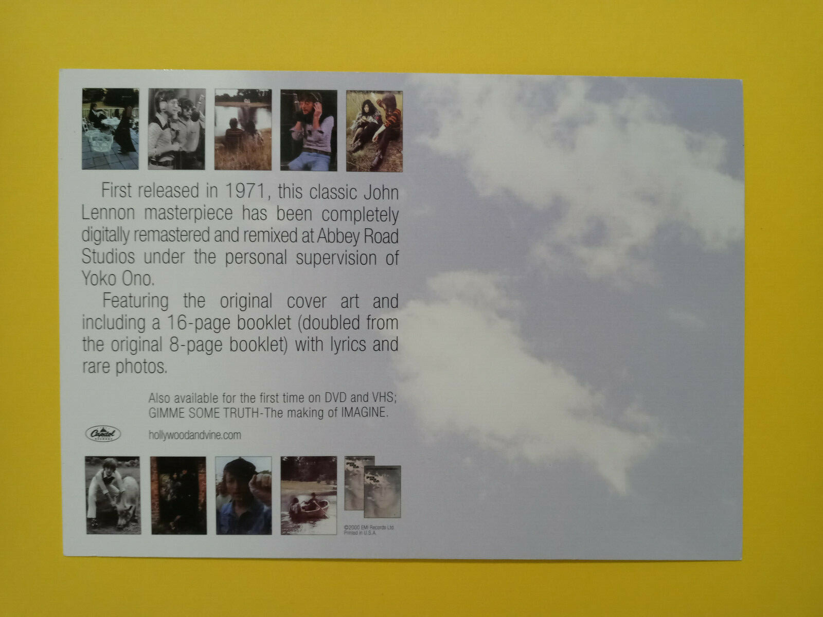 John LeNNon Imagine DiFFerent Promo PoStcard