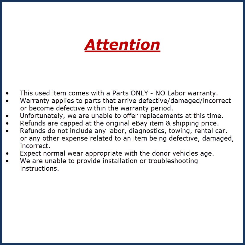 2016 2017 2018 Chevrolet Malibu 1.5L Automatic Transmission OEM