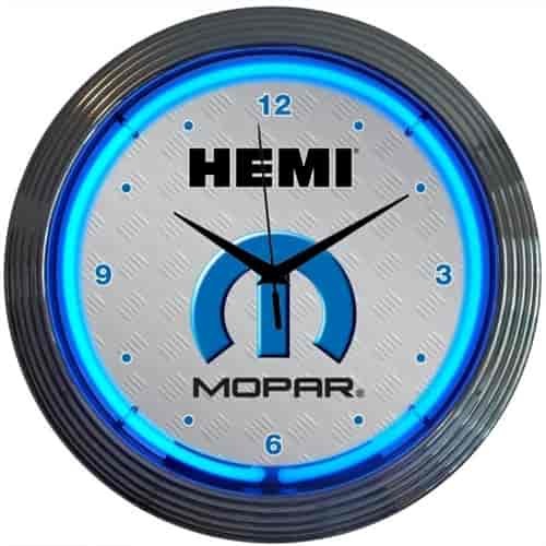Neonetics 8MPHEM Mopar Hemi Neon Clock 15 Width x 15 Height x 3 Depth