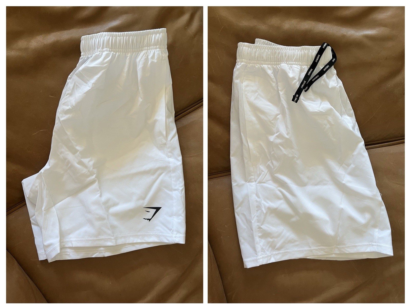 Gymshark White Arrival Shorts MED 7” Linerless Gym Athletic Stretch — BRAND NEW