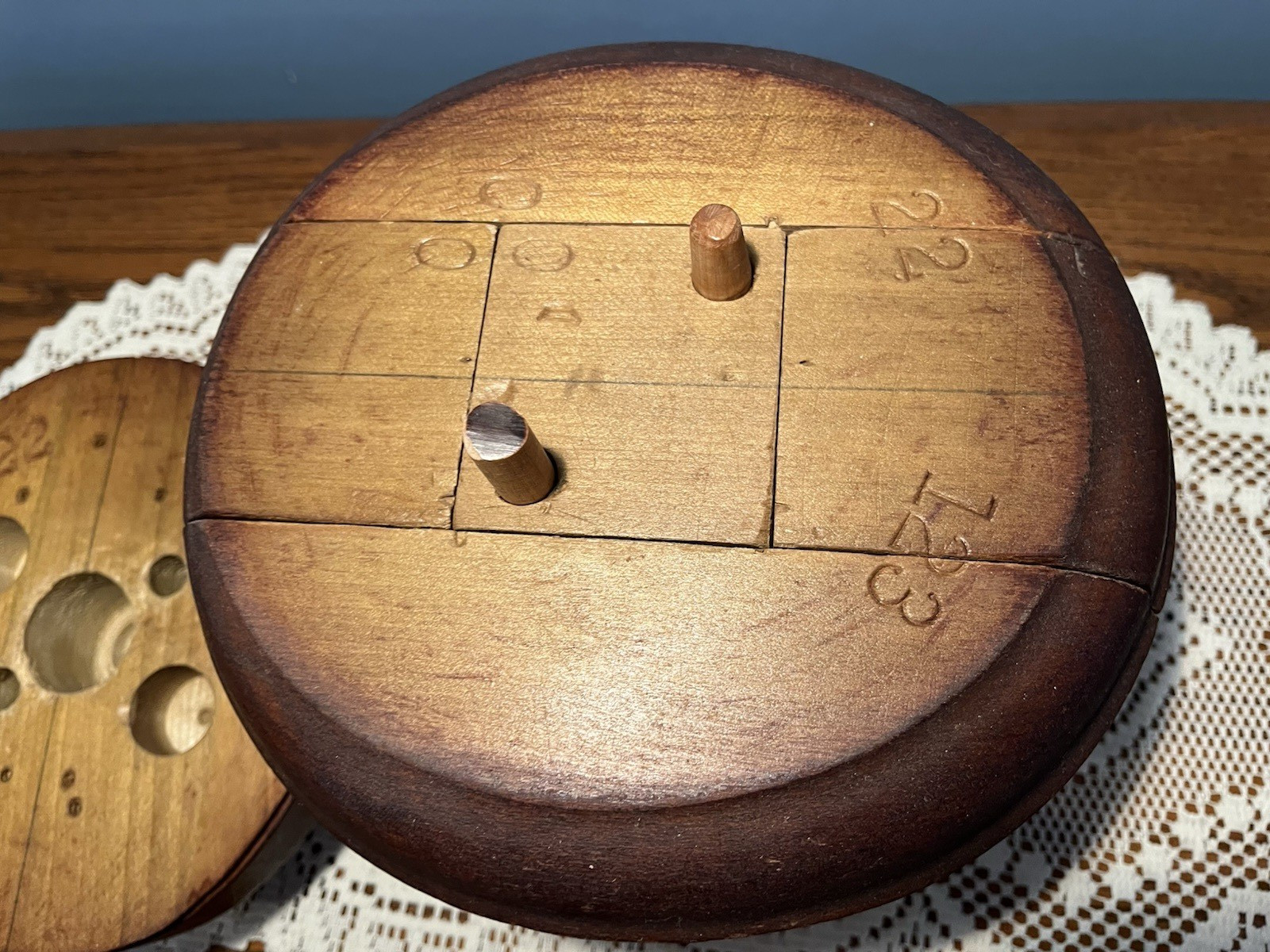 Antique Multi-Piece Wood Millinery Puzzle-Form Hat Block/Mold