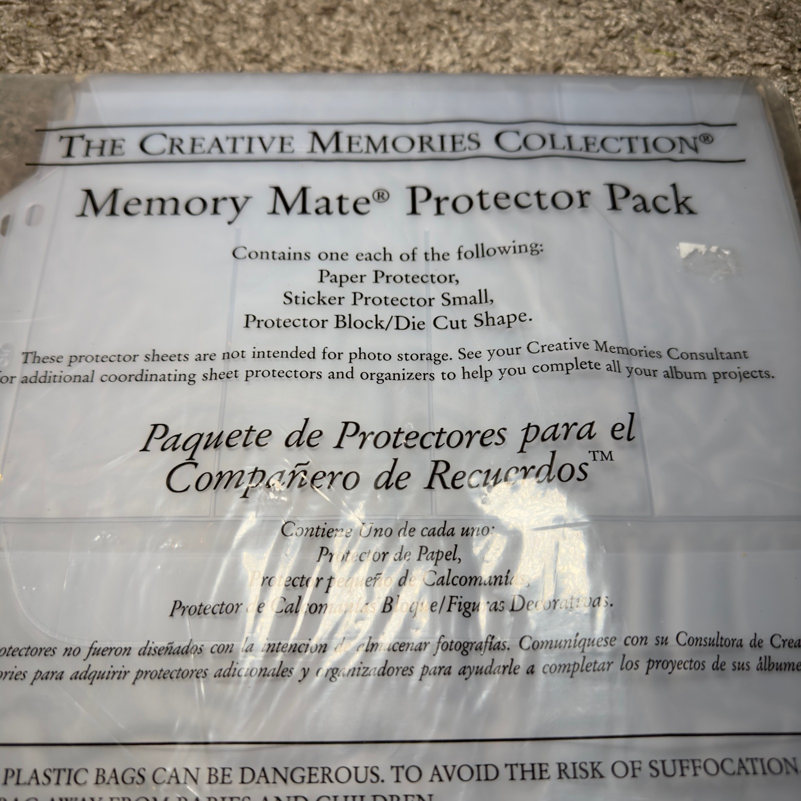 Creative Memories Memory Mate Protector Packs Set of 2 Scrapbooking NEW SEALED