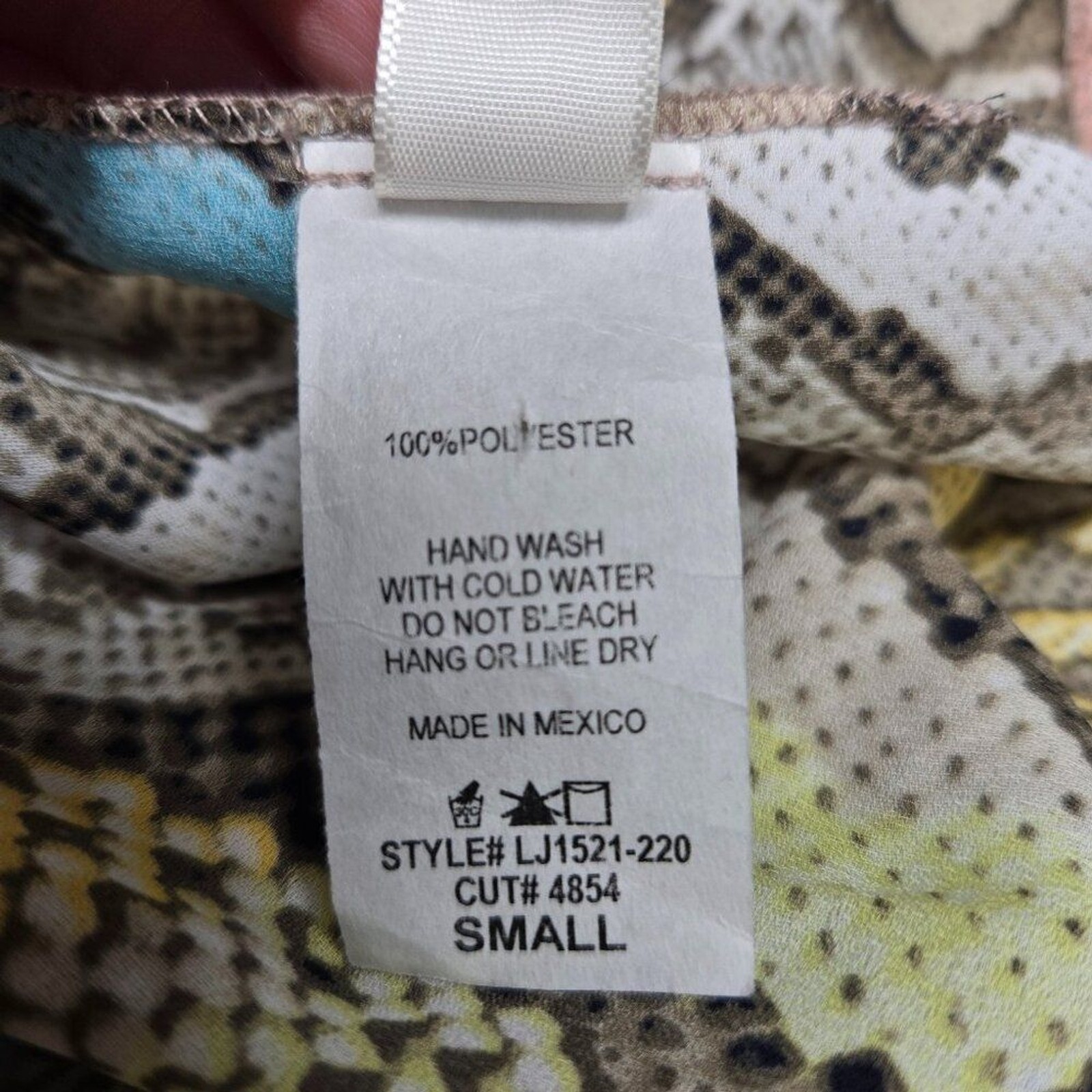 Women's Lovely J Snakeskin Print Pastels Lightweight Open Front Kimono Small