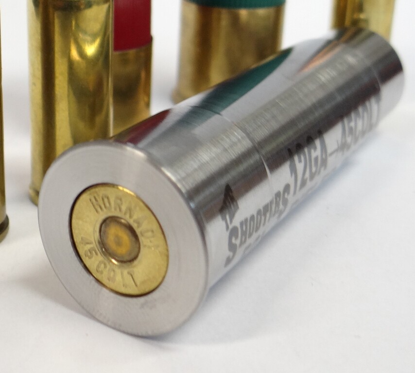 12GA to 45 COLT RIFLED Shotgun Adapter - Chamber Reducer - Stainless -Free Ship!