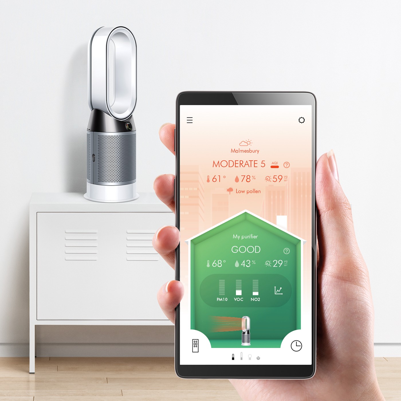 Dyson Pure Hot+Cool™ Purifying Heating Fan HP04 | Nickel/Silver | Refurbished