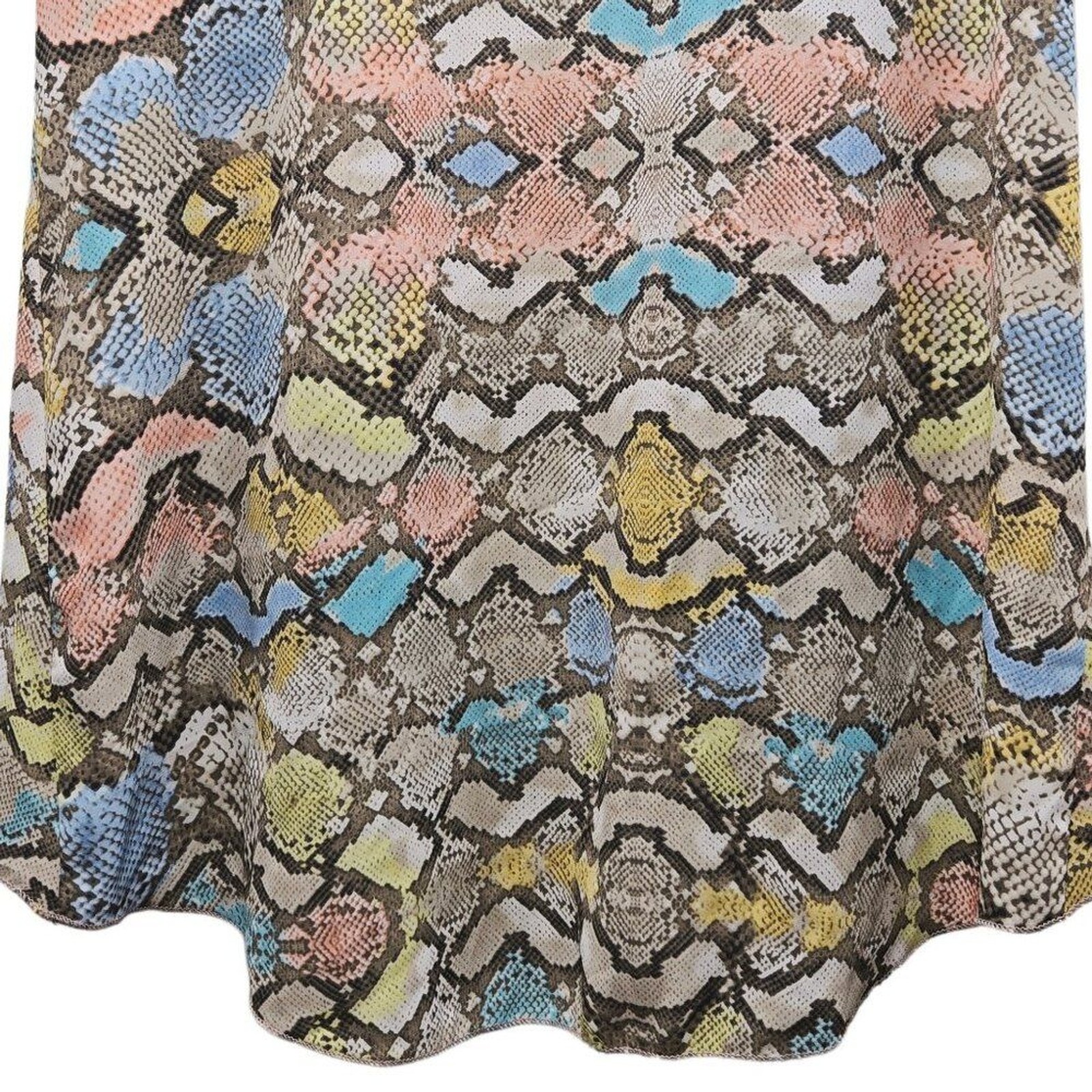 Women's Lovely J Snakeskin Print Pastels Lightweight Open Front Kimono Small