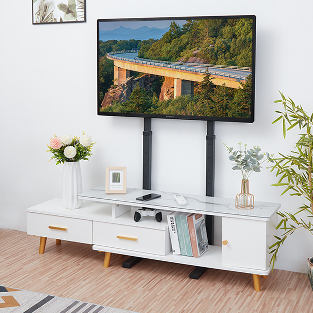 32 -100" Large TV Floor Stand Base TV Mount Holder Bracket Living Room Bedroom