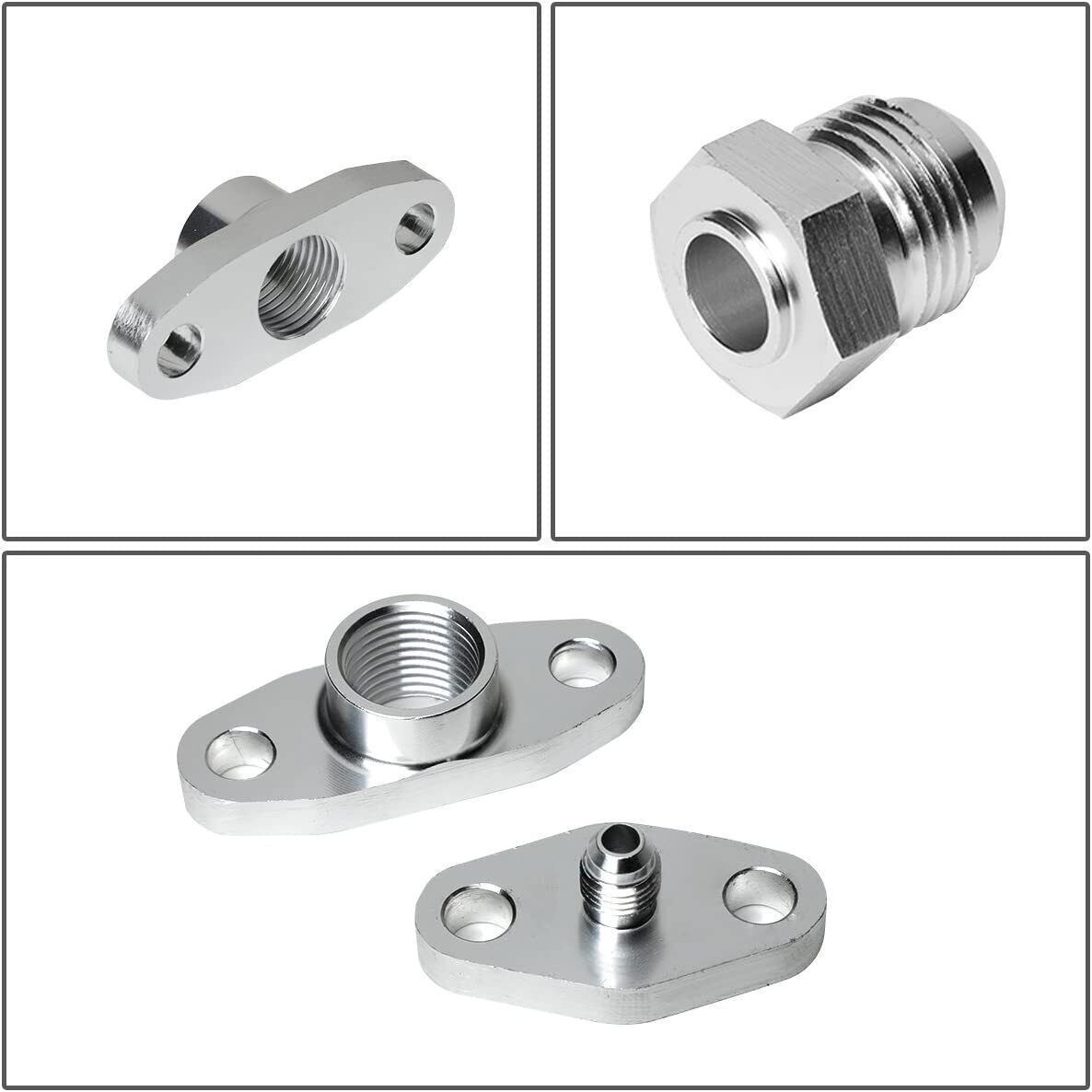 Oil Feed Line+10AN Oil Drain Return Fitting Kit For Turbo T3 T4 T6 GT45 T04E T66