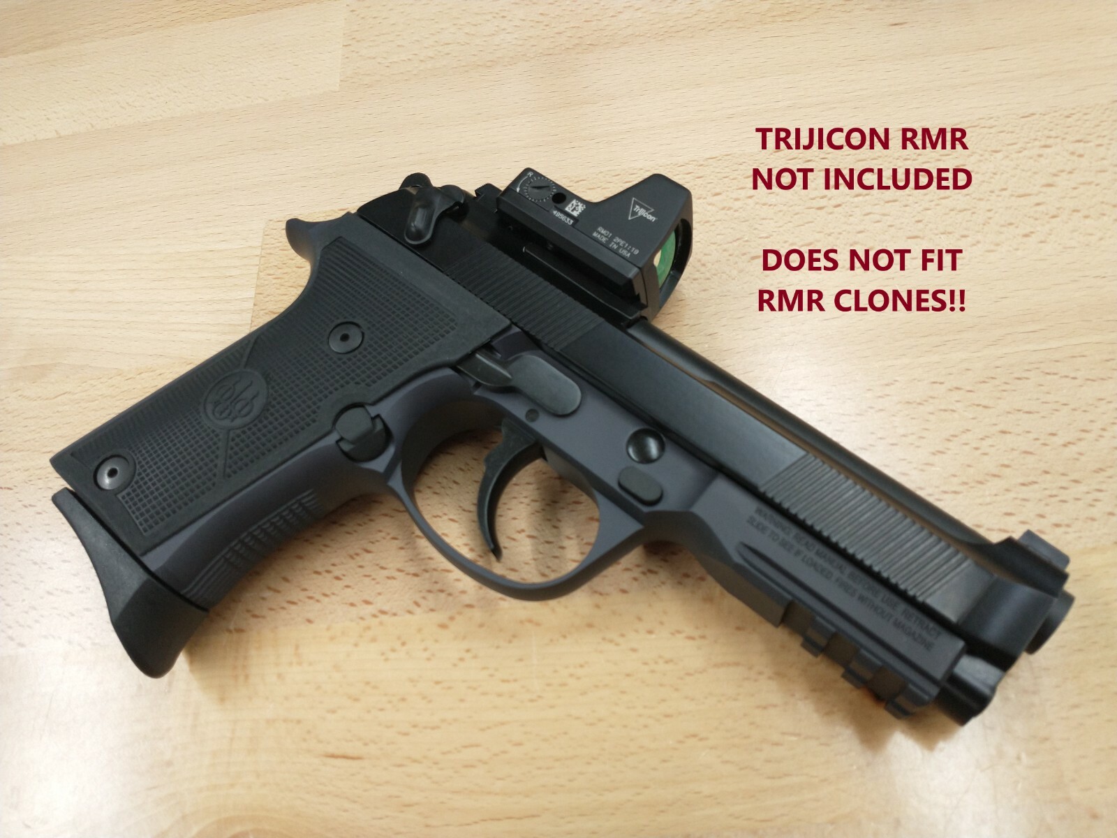 RMR HOLOSUN C RED DOT SIGHT MOUNT PLATE FOR BERETTA 92X RDO, MADE IN USA