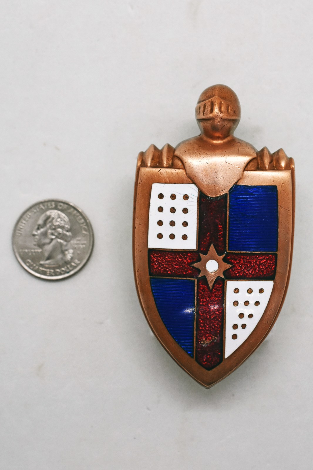 Original 1946 1947 1948 1949 Lincoln Hood Emblem / Badge - Vintage