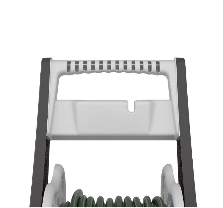 Hosemobile 175 ft Hose Reel Cart with Leader Hose, Gray Taupe