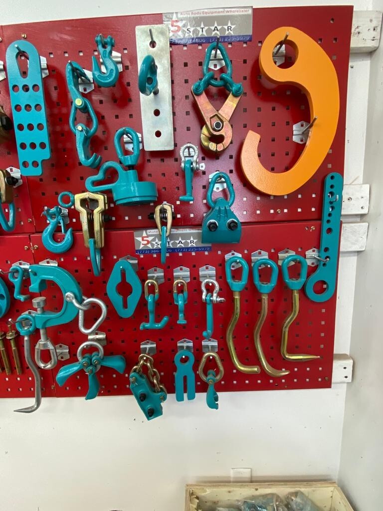 SET#91 - 53 PIECE HEAVY DUTY AUTO BODY FRAME MACHINE PULLING TOOLS & CLAMPS JACK