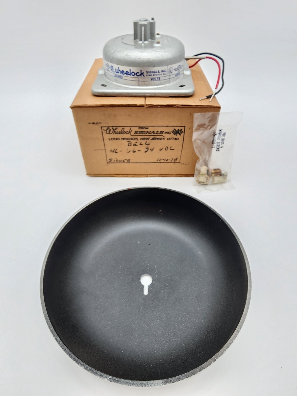 Brand New-Old Stock from 1975 Wheelock Signals Inc. Silver 6" Modular Alarm Bell
