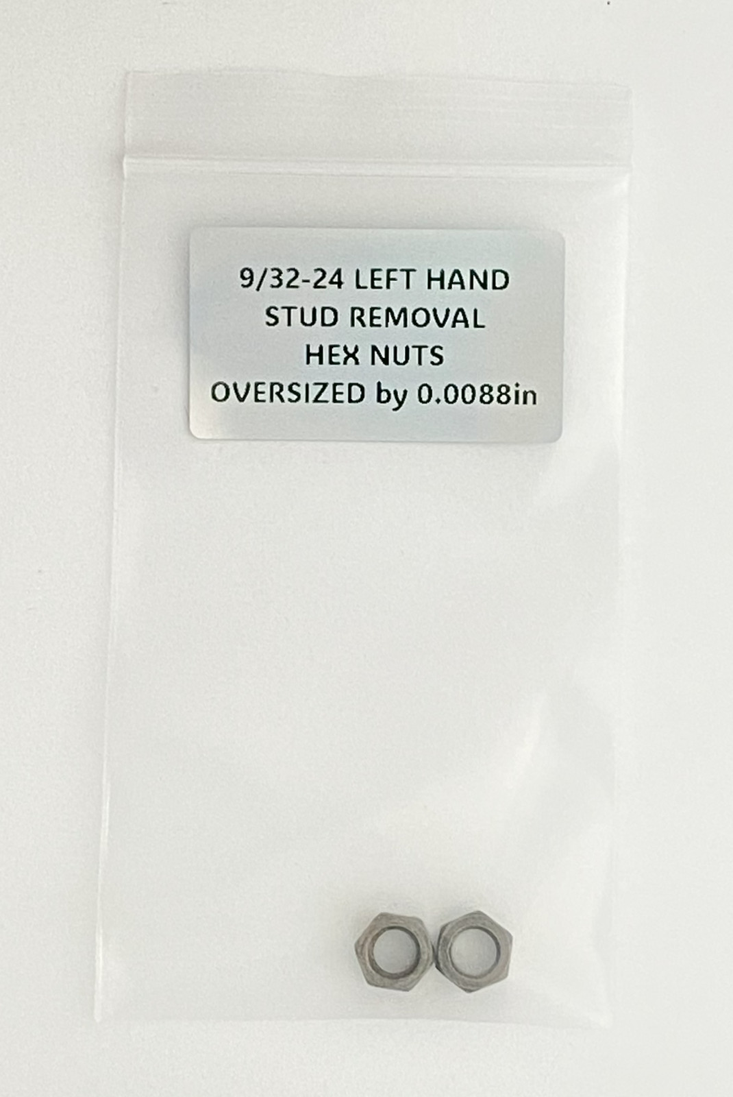 9/32-24 Left Hand Thread Stud Removal Hex Nuts for Stanley Planes