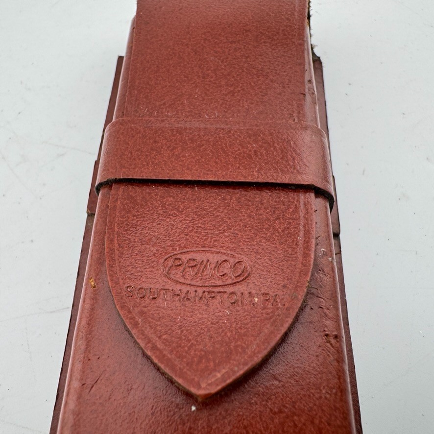 Vintage Wet Bulb Hygrometer Princo Aluminum Sleeve Leather Case