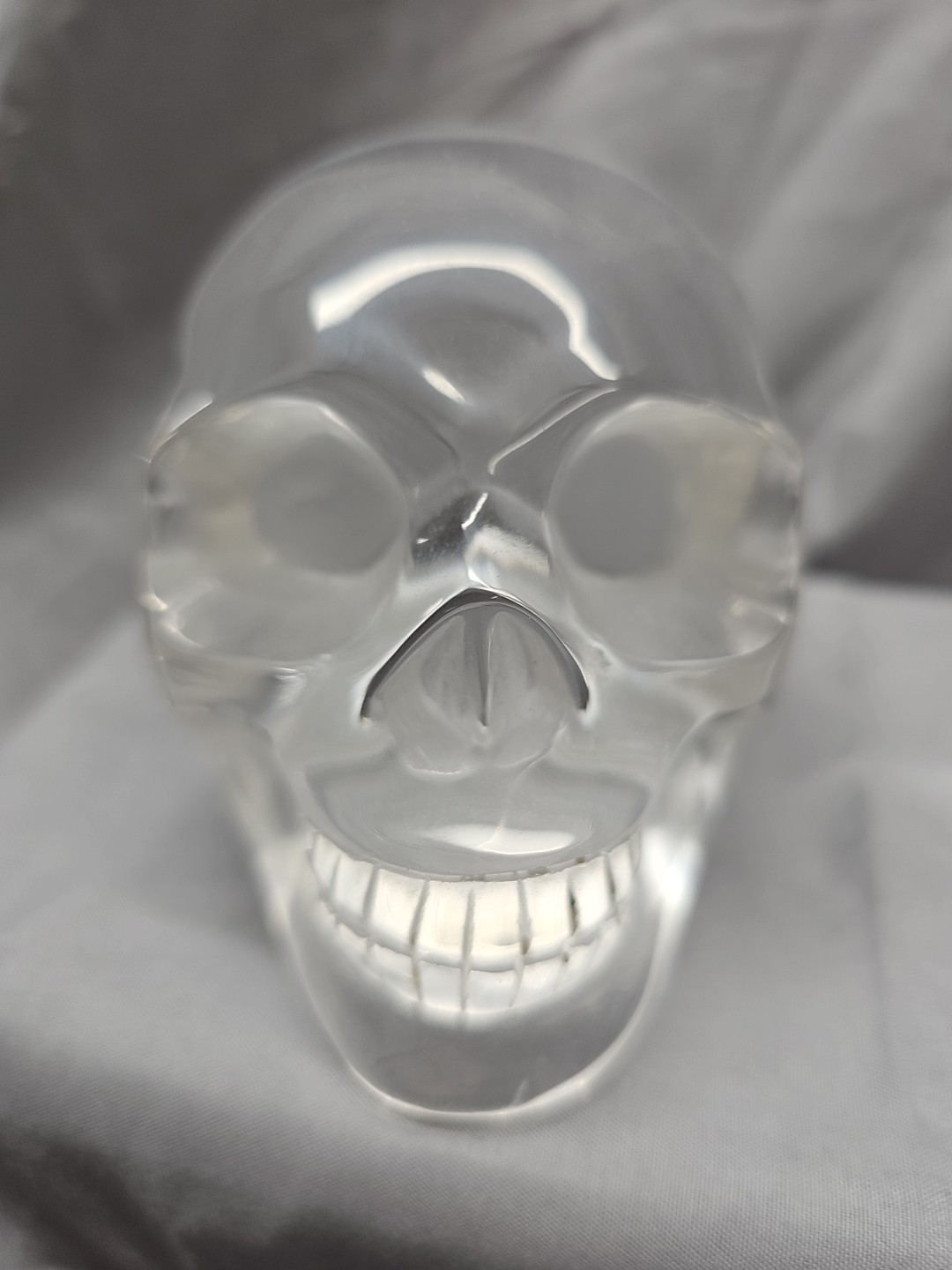 Glass Skull Paperweight / Decoration - 2 Lbs!