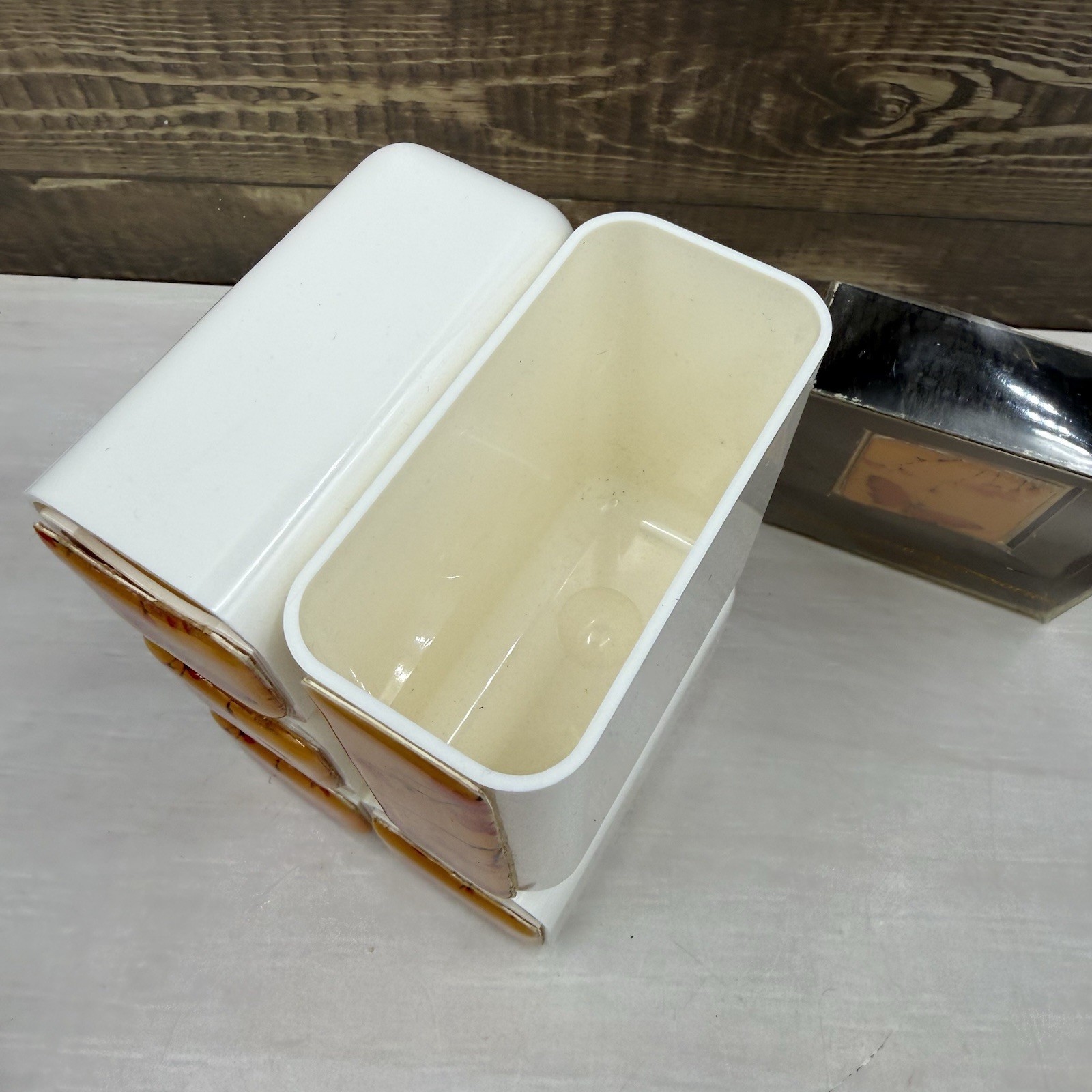Vintage 1970s Modernism Mid Century Modern Tidy Caddy Desk Organizer Butterfly