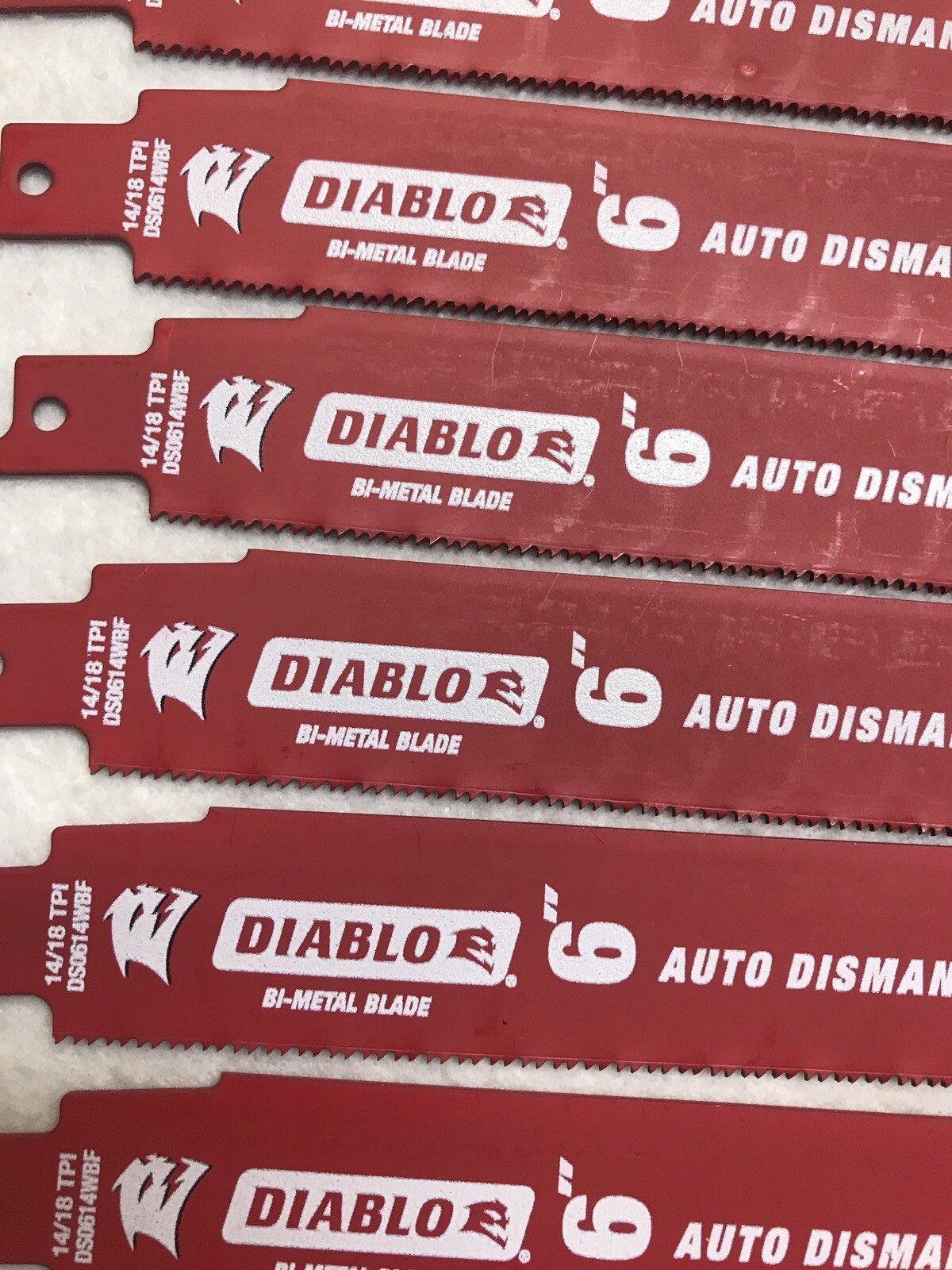 20 Pack Diablo 6" 14/18 TPI Reciprocating Saw Blades Auto Dismantling Metal Cutt