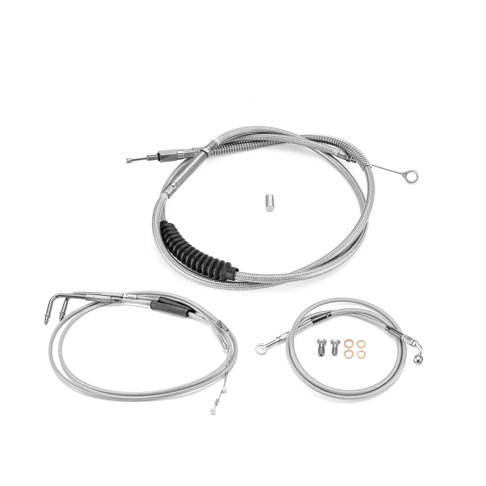 For Harley Heritage Softail Classic 16" Rise Gangster Ape Handlebars Kit Non-ABS