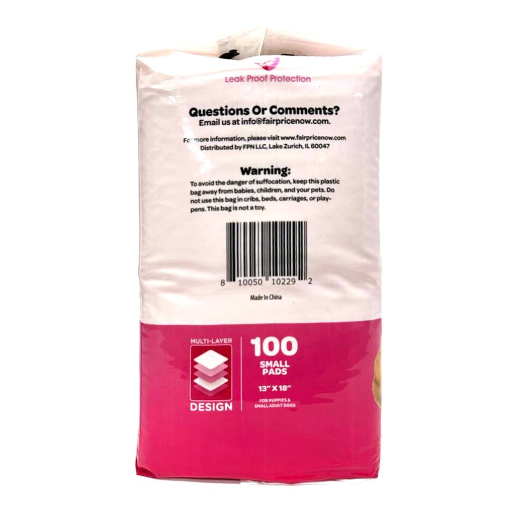 100 Pet Pads for Dogs Ultra-Absorbent Puppy Training Underpad Scented Pink Small