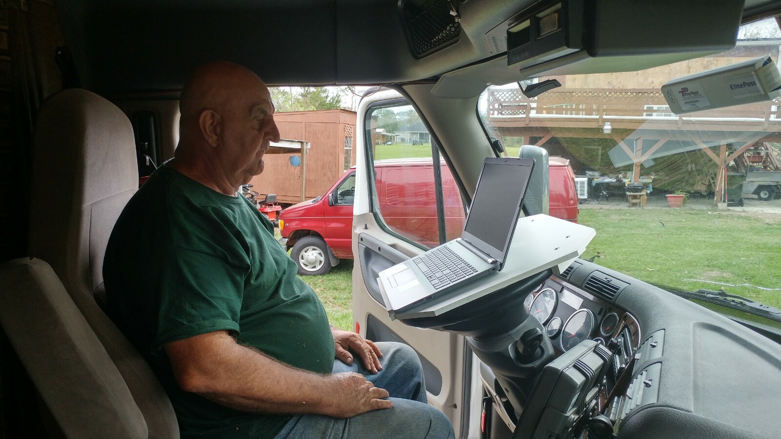 Big Rig Truck Steering Wheel Desk Table Laptop Meals Work Area *not for car*