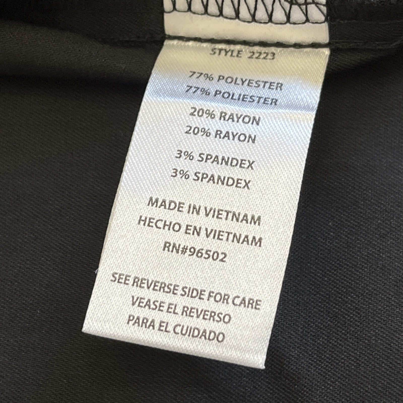 Healing Hands James Scrub Top Men's XL Black Short Sleeve V-Neck Nursing Uniform