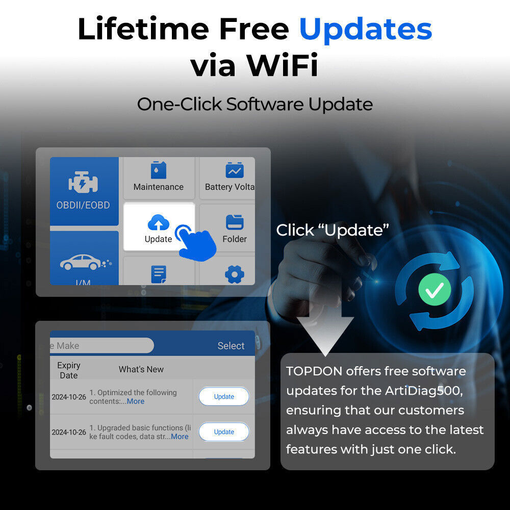 TOPDON AD500 PRO+ Automotive OBD2 Scanner Engine ABS SRS EBP SAS Diagnostic Tool