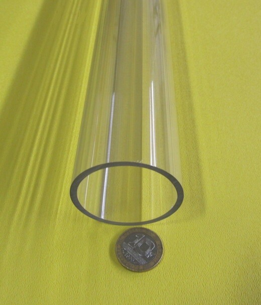 Polycarbonate Clear Round Tube / Tubing 2.00" x 1.75" (2.0" x 1 3/4")-946