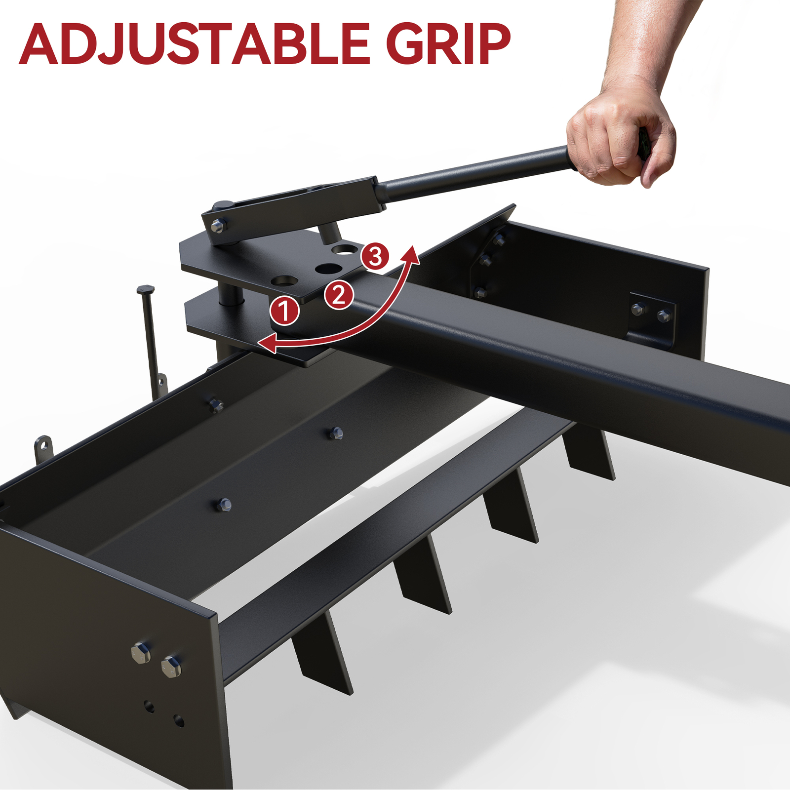 42" Tow Behind Box Scraper Solid Steel Ground Blade Rust Resistant Lawn Tractor