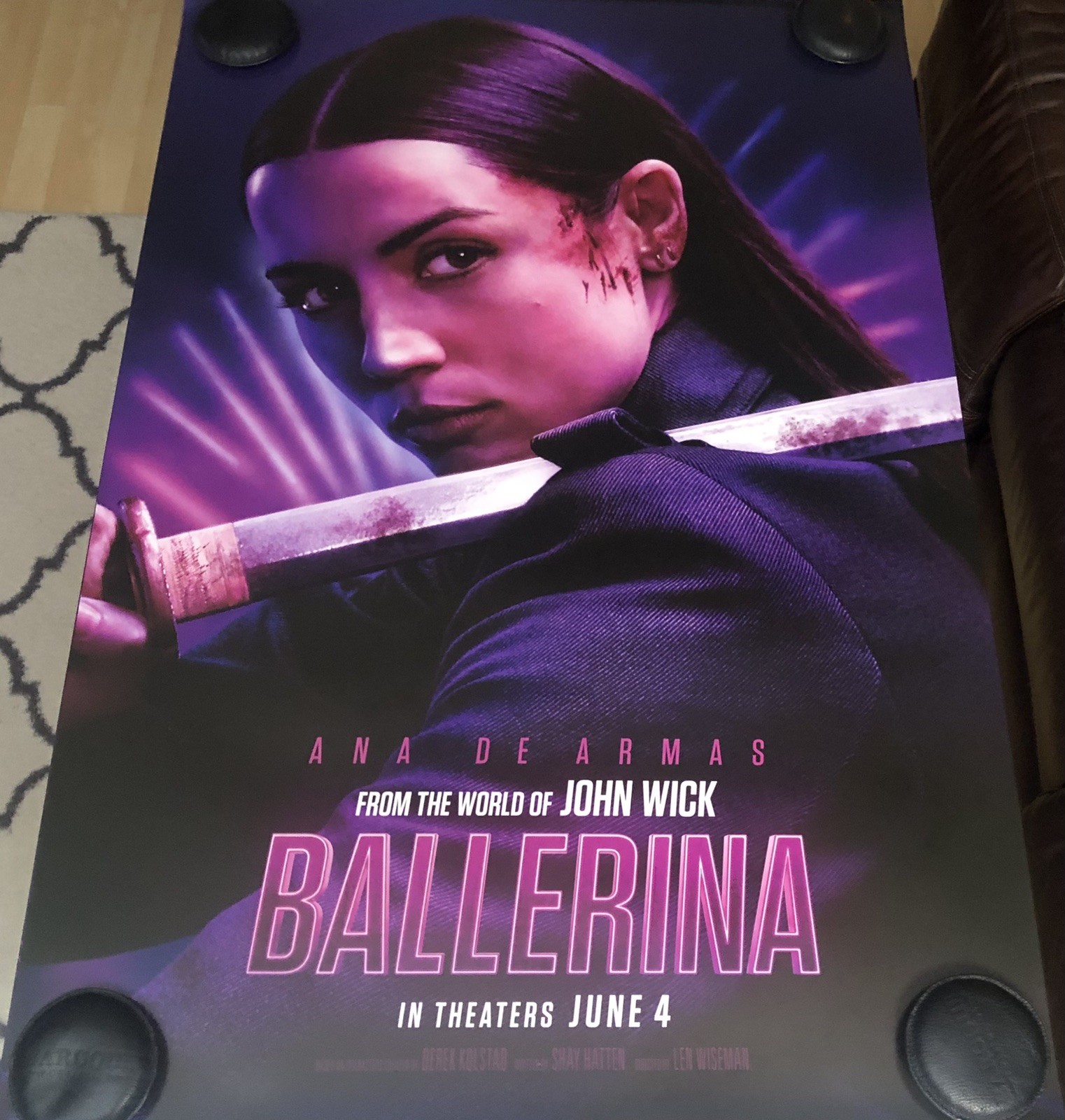 BALLERINA Original DS Double Sided 27x40 Movie Poster John Wick Sword Version