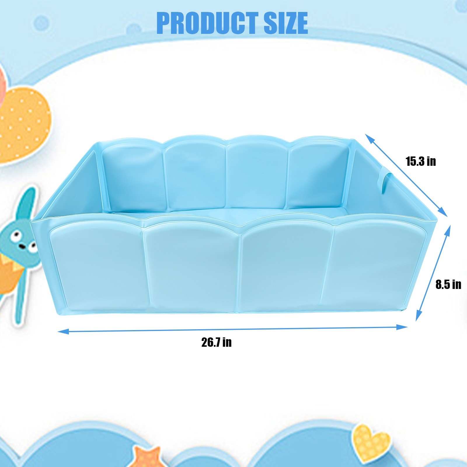 Baby Bathtub Portable Toddler Bathtub Foldable Bath Tub for Travel & Small Space